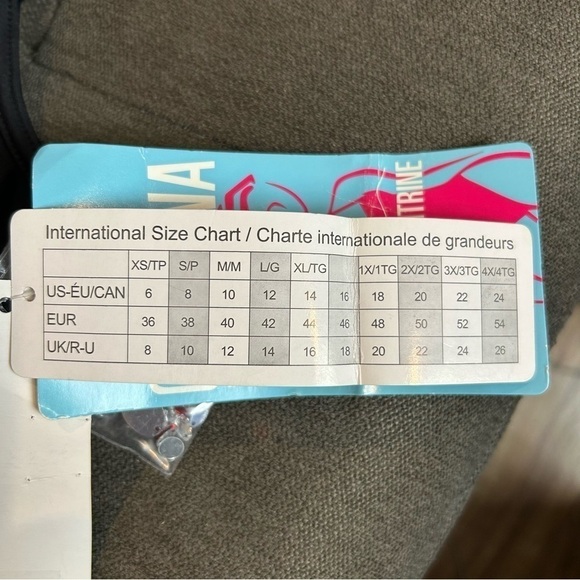 Christina Tankini Swimwear Bust Enhancer Black & Red Two Piece Swimsuit Sz. 12 - Picture 9 of 16